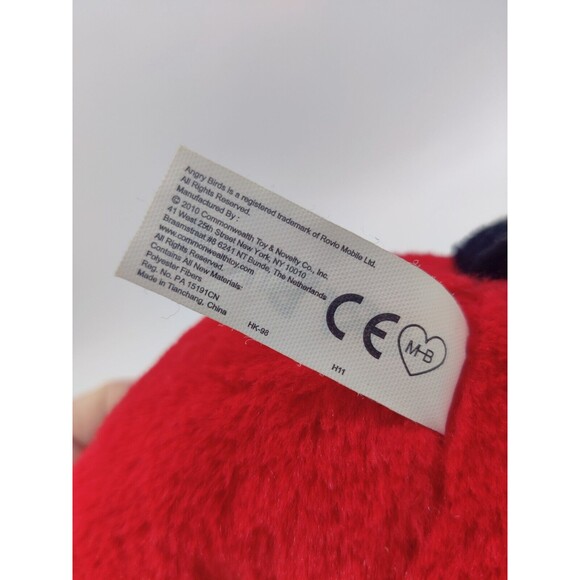 Angry Birds Red Bird 6" Plush Stuffed Animal Toy Rovio 2010 Stuffie Bird Round - Picture 10 of 12